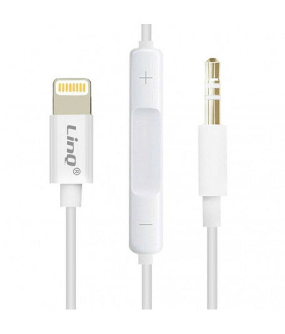 AUDIO ADAPTER KABEL LIGHTNING ZU AUX JACK3.5MM MÄNNLICH 1MT IP-7726