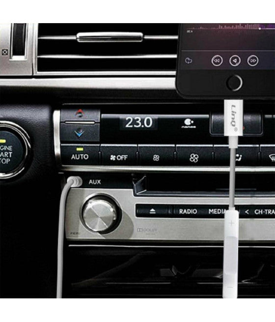 AUDIO ADAPTER KABEL LIGHTNING ZU AUX JACK3.5MM MÄNNLICH 1MT IP-7726