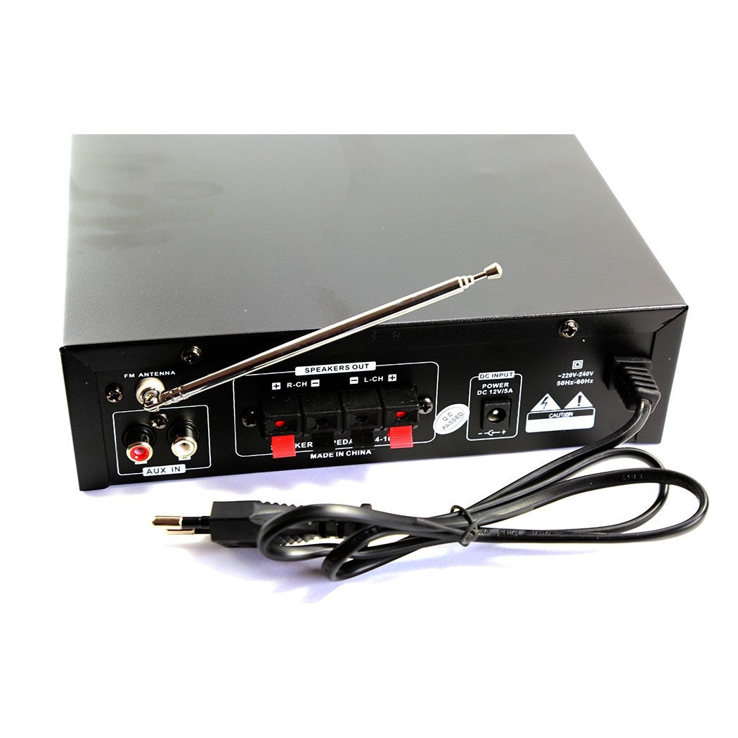 AUDIO-Verstärker 12V 220V USB Sd 2 MIKROFONEN MP3 FM HOME AUTO BLUETOOTH BT138