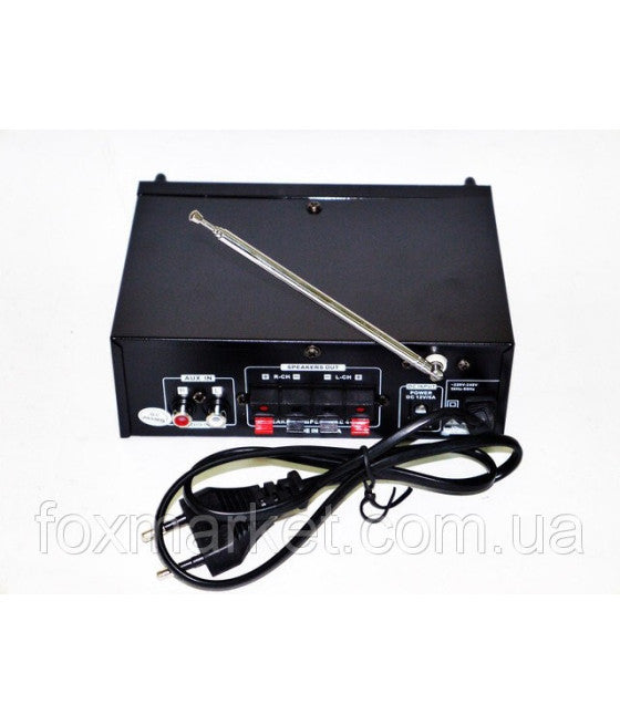 AUDIO VERSTÄRKER 12V 220V USB SD 2 MIKROFONE MP3 FM HEIM AUTO KARAOKE BT188A