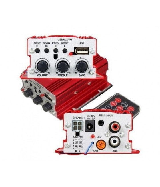 Audioverstärker 12V USB MP3 Car Home 2 Kanäle Stereo 500W Fernbedienung MA700