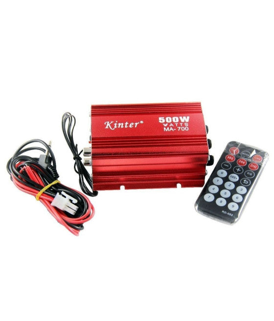 Audioverstärker 12V USB MP3 Car Home 2 Kanäle Stereo 500W Fernbedienung MA700