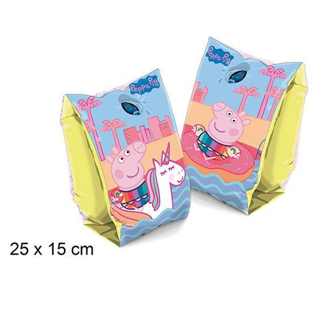 AUFBLASBARE ARMLEHNEN PEPPA PIG MEER SCHWIMMBAD FÜR KINDER ÄRMEL 25X15CM