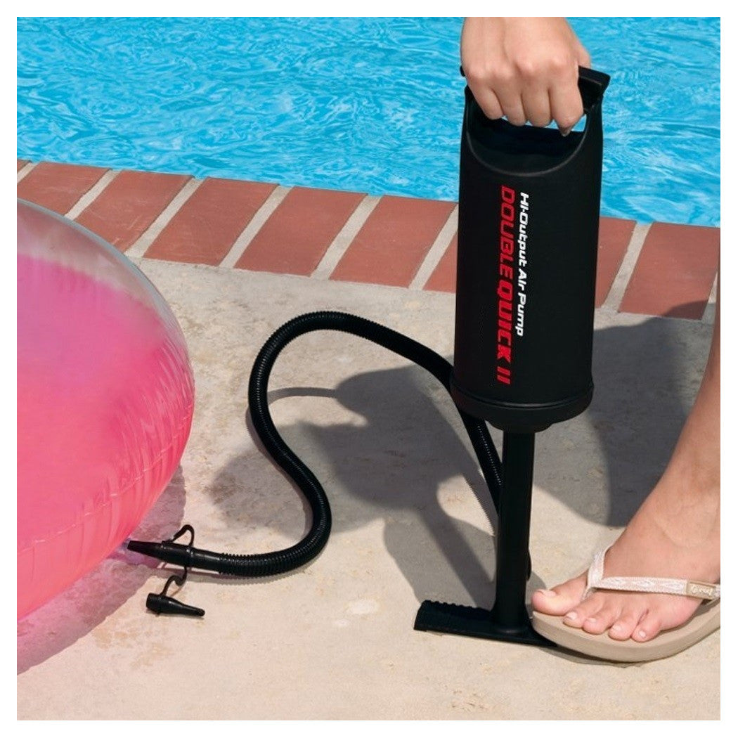 AUFBLASBARE HANDPUMPE FÜR AUFBLASBARE SPIELMATRATZEN MIT 3 REDUZIERSTÜCKEN