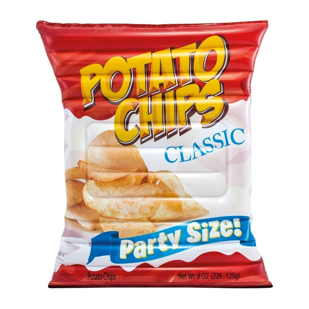 AUFBLASBARE INSEL MATRATZE DRUCK PVC CHIPS MEER SCHWIMMBAD 178X140CM