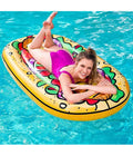 AUFBLASBARE INSELMATRATZE, PVC-MEERPOOL MIT HOT-DOG-PRINT, 190X109CM