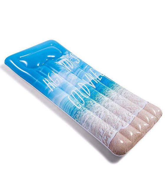 AUFBLASBARE INSELMATRATZE, HAWAII-DRUCK, PVC-MEERPOOL, 178 x 84 cm