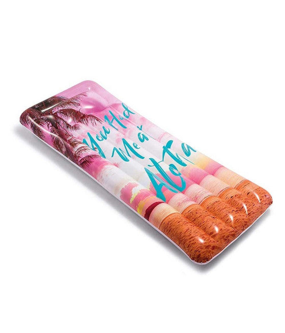 AUFBLASBARE INSELMATRATZE, HAWAII-DRUCK, PVC-MEERPOOL, 178 x 84 cm