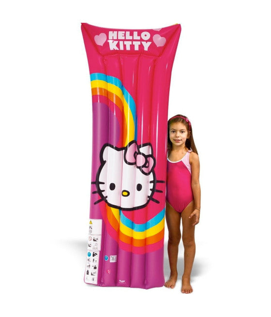 AUFBLASBARE MATRATZE HELLO KITTY LÄNGE 185 CM 5 RÖHREN MEER POOL