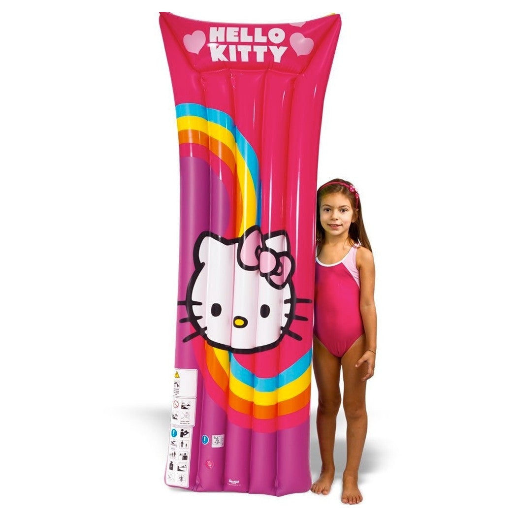 AUFBLASBARE MATRATZE HELLO KITTY LÄNGE 185 CM 5 RÖHREN MEER POOL