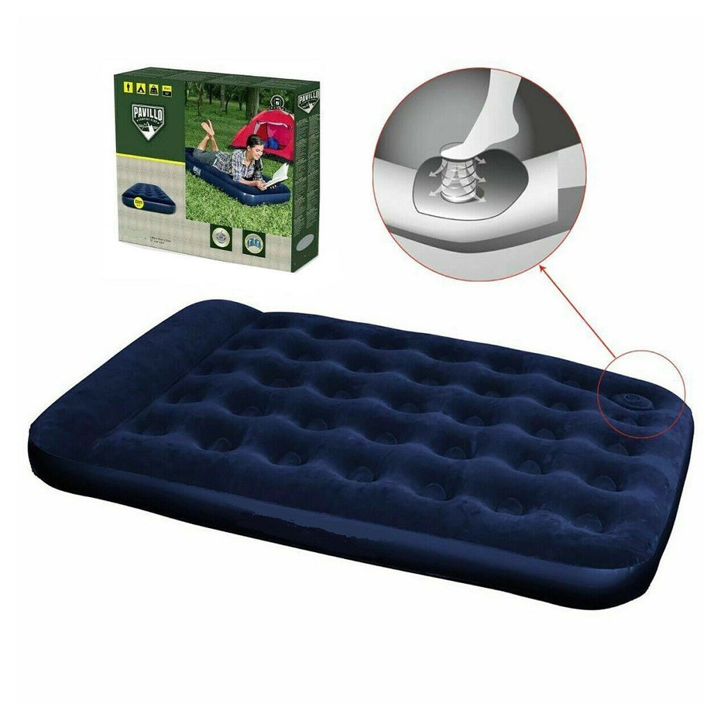 AUFBLASBARE MATRATZE CAMPING MEER BEACH 1/2 QUADRATISCH 191X137X22CM