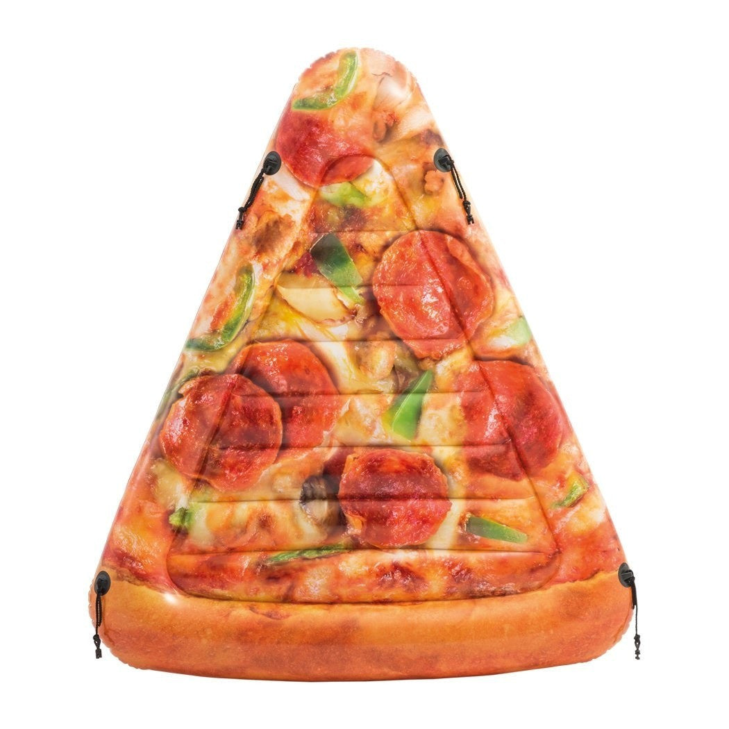 AUFBLASBARE MATRATZE REALISTISCHER DRUCK PIZZA INTEX MEER SCHWIMMBAD 145X175CM
