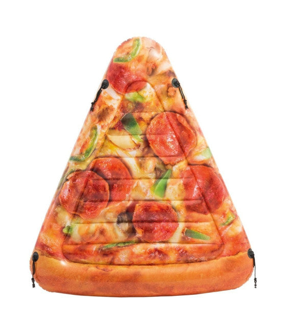 AUFBLASBARE MATRATZE REALISTISCHER DRUCK PIZZA INTEX MEER SCHWIMMBAD 145X175CM
