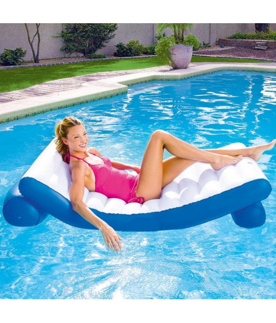 AUFBLASBARE MATRATZE ENTSPANNEN MEER STRAND POOL VINYL 177 X 94 CM