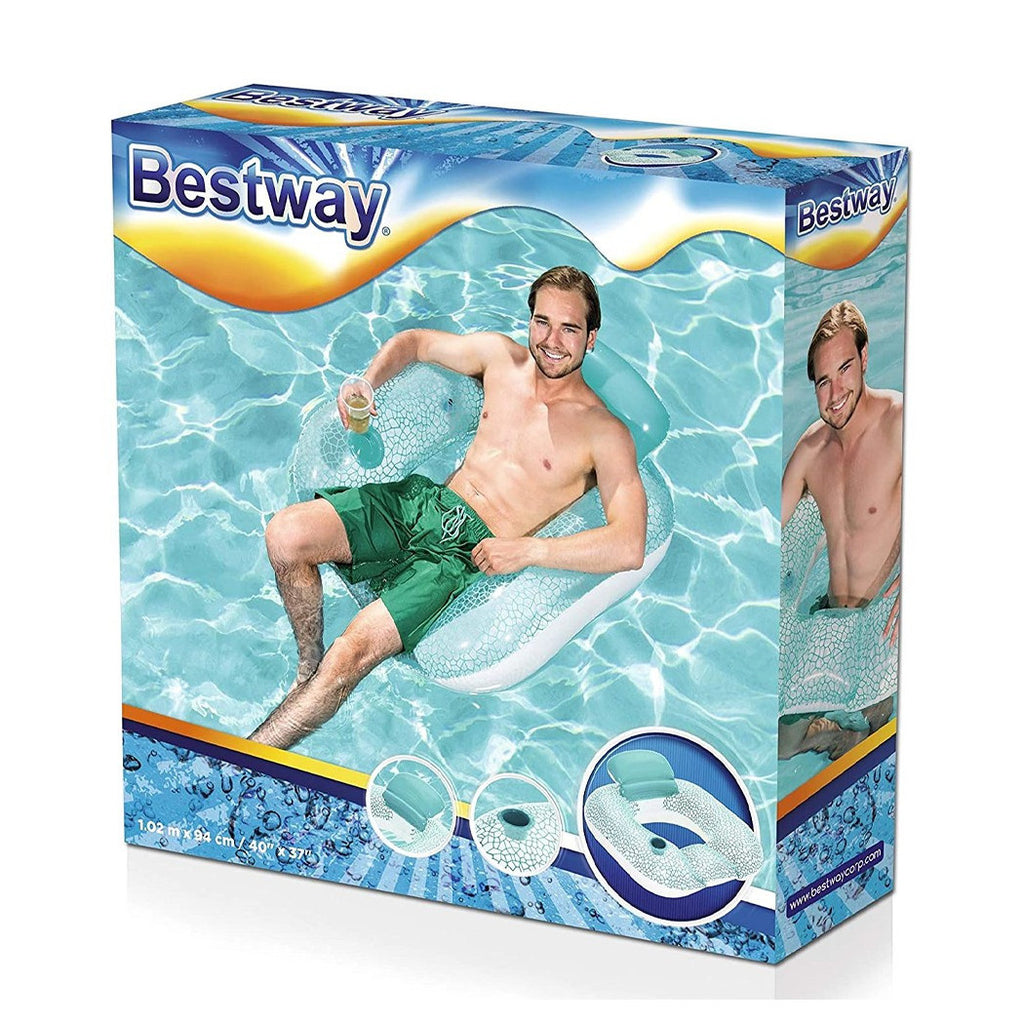 AUFBLASBARE POOLMATRATZE FÜR ERWACHSENE MIT BECHERHALTER