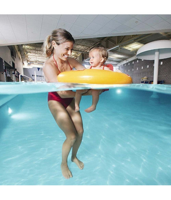 AUFBLASBARE RUNDE RETTUNGSBOJE MIT HÖSCHENDURCHMESSER 69 CM GELB