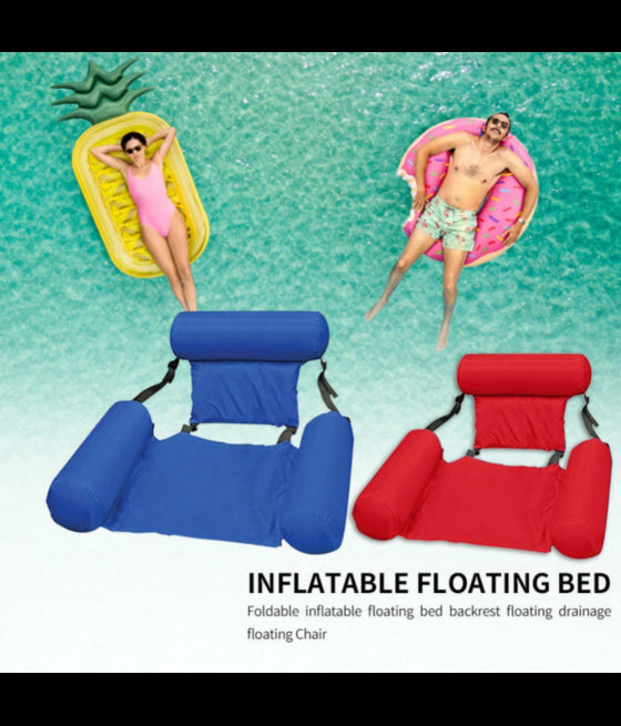 AUFBLASBARE HÄNGEMATTE STRAND STUHL FÜR SCHWIMMENDE POOL FALTEN 120CM