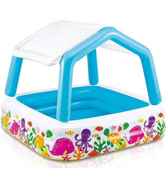 157X157X122CM 157X157X122CM MEHRFARBIG AUFBLASBARER SONNENSCHIRM AQUARIUM POOL 57470