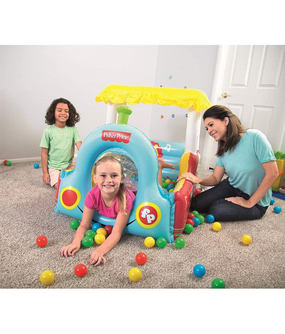 AUFBLASBARE KINDEREISENBAHN SPIELZENTRUM 132X94X89CM BÄLLE 93537