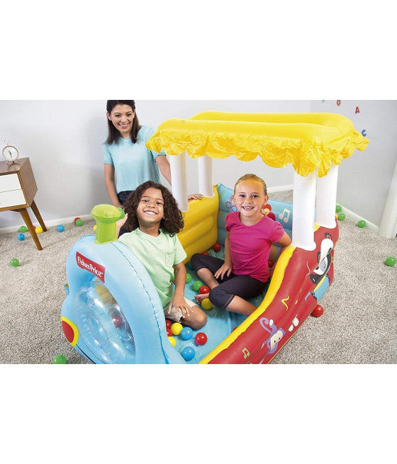 AUFBLASBARE KINDEREISENBAHN SPIELZENTRUM 132X94X89CM BÄLLE 93537