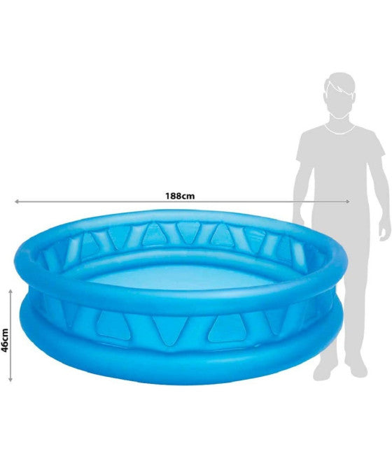 AUFBLASBARE POOL DREIECKE WEICH 188X46CM 790LT KINDER SOMMER 58431