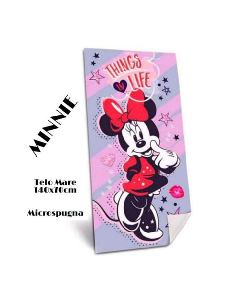 140*70 BAUMWOLLE STRANDTUCH MINNIE MOUSE + KOSTENLOSE TASCHE