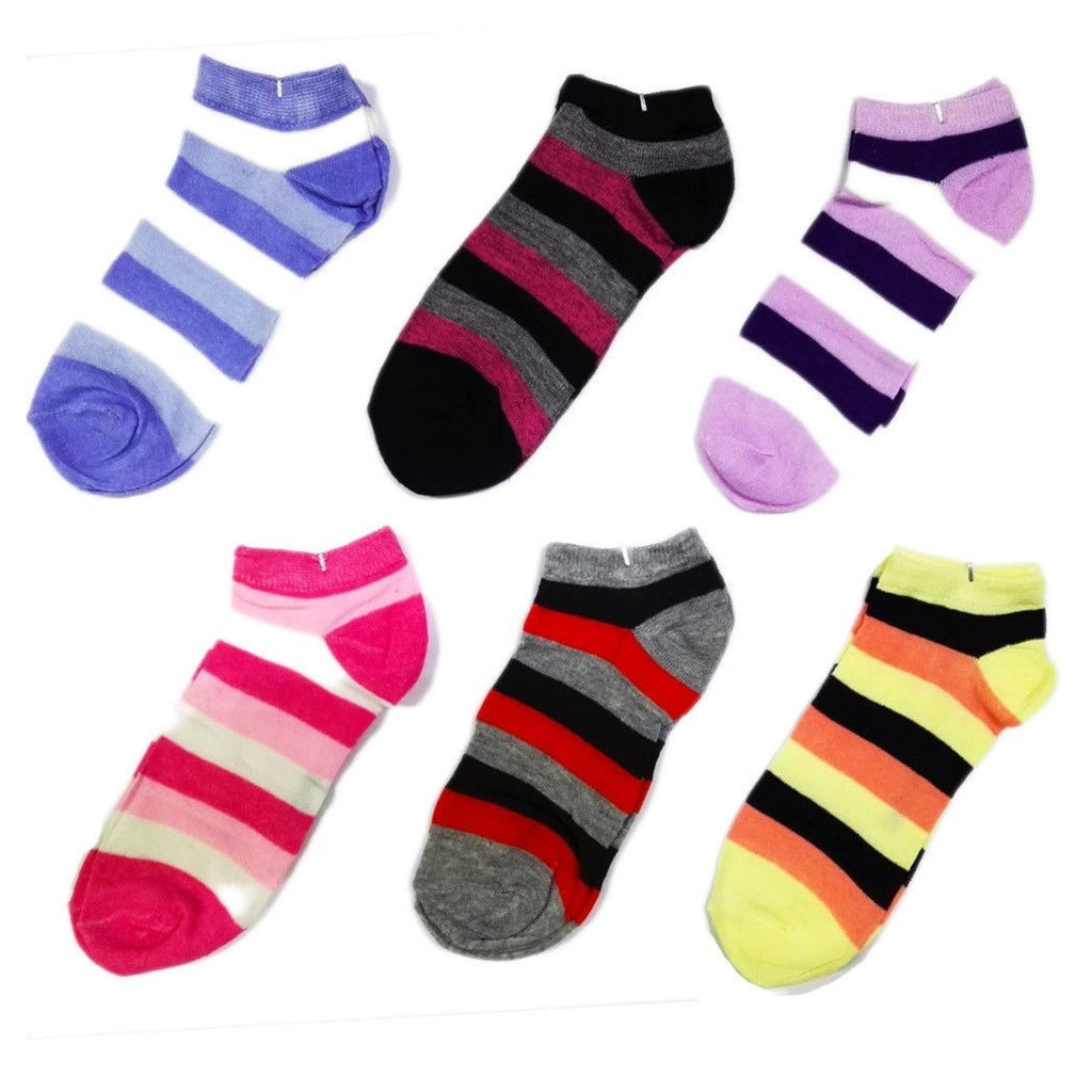 12 PAAR DAMENSOCKEN MIT NIEDRIGEM KRAGEN AUS FARBIGER BAUMWOLLE 35-40