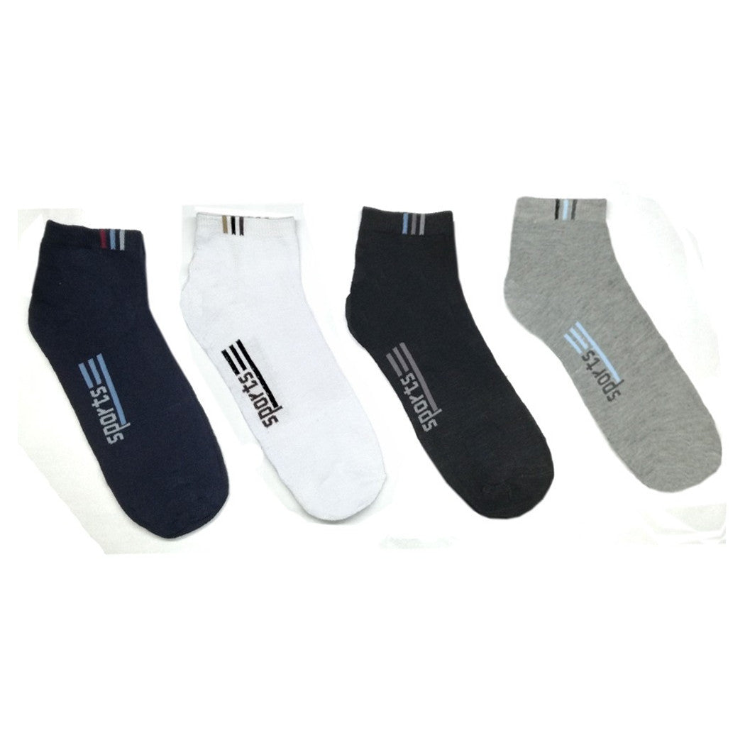 12 PAAR BEQUEME HERRENSOCKEN MIT NIEDRIGEM KRAGEN IN 4 SPORTFARBEN VON 40 BIS 46