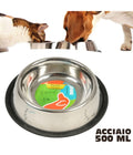 500 ML RUTSCHFESTER STAHLKATZENNAPF FÜR FUTTER, WASSER UND KROKETTEN