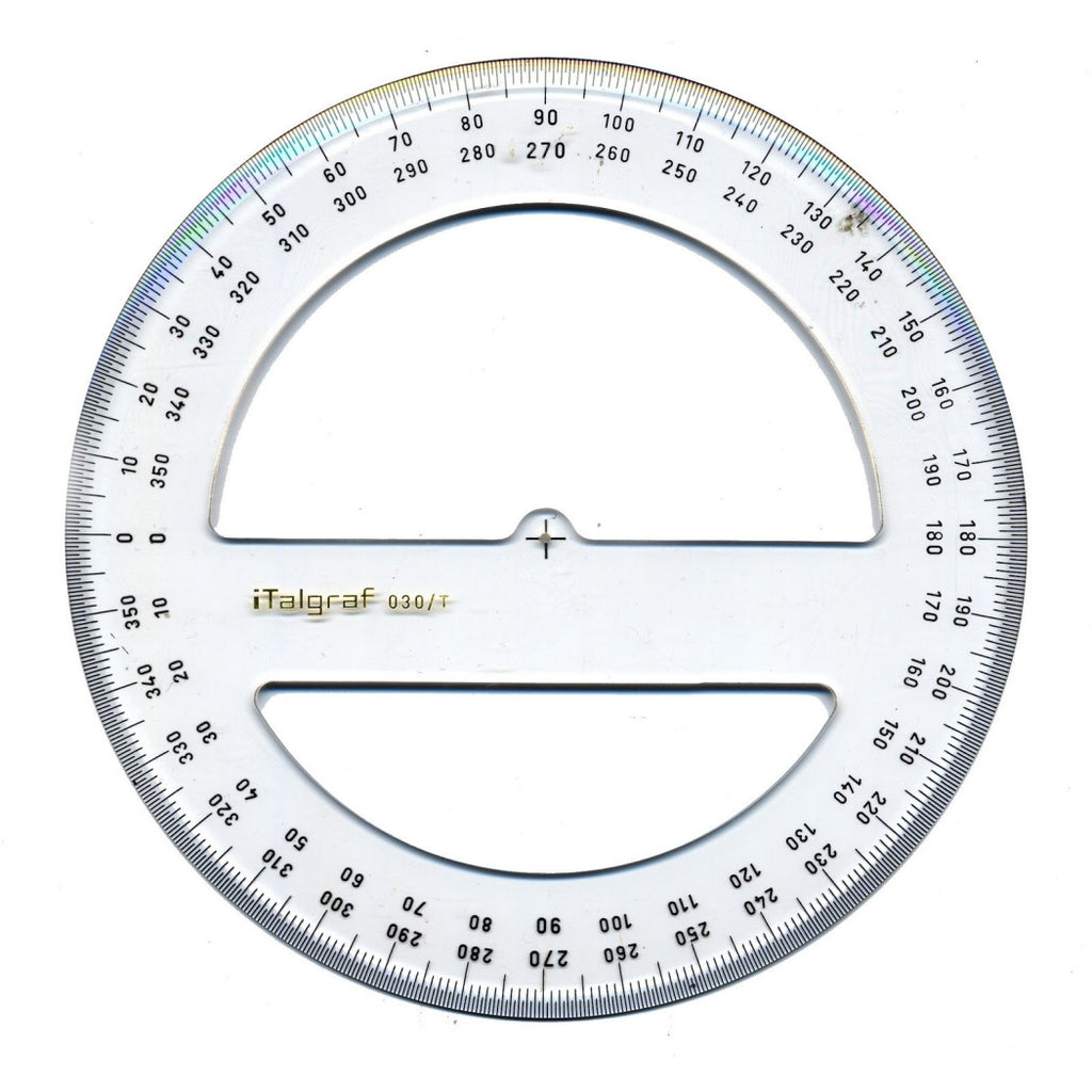 360 GRAD KREISGONIOMETER 10 CM DURCHMESSER FÜR SCHULECKEN