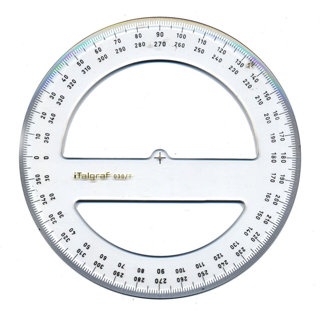 360 GRAD KREISGONIOMETER 10 CM DURCHMESSER FÜR SCHULECKEN