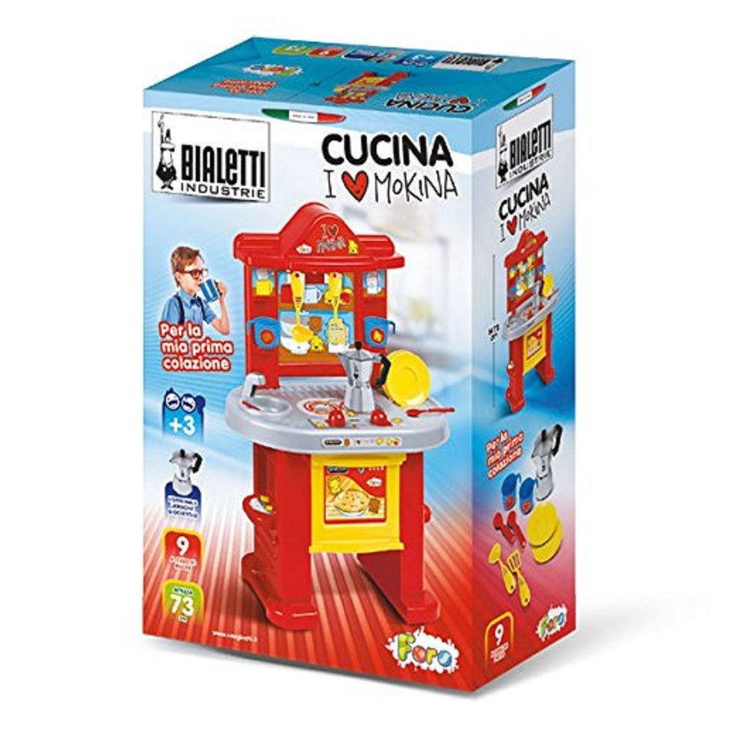 72CM GROSSE SPIELZEUGKÜCHE MIT MOKKA-OFEN-ZUBEHÖR FÜR KLEINE KÖCHE