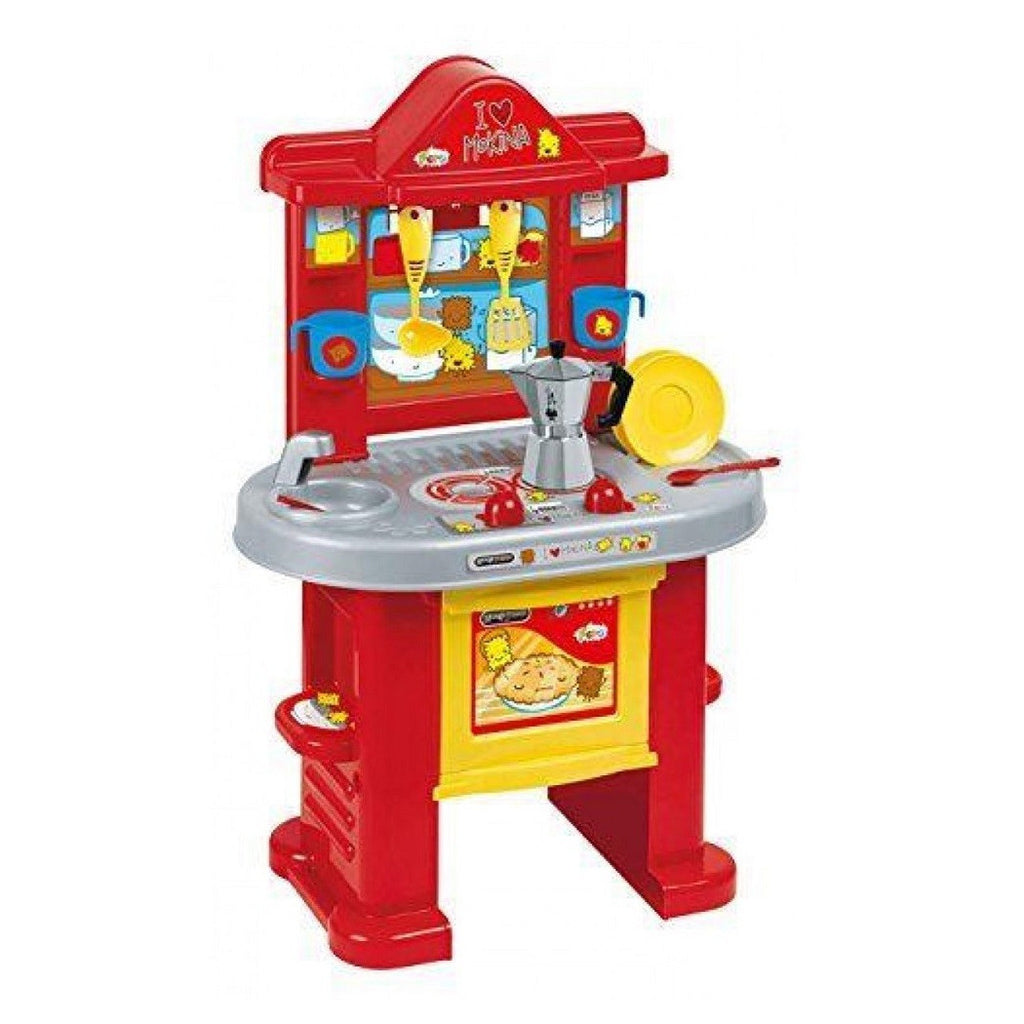 72CM GROSSE SPIELZEUGKÜCHE MIT MOKKA-OFEN-ZUBEHÖR FÜR KLEINE KÖCHE
