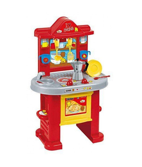 72CM GROSSE SPIELZEUGKÜCHE MIT MOKKA-OFEN-ZUBEHÖR FÜR KLEINE KÖCHE