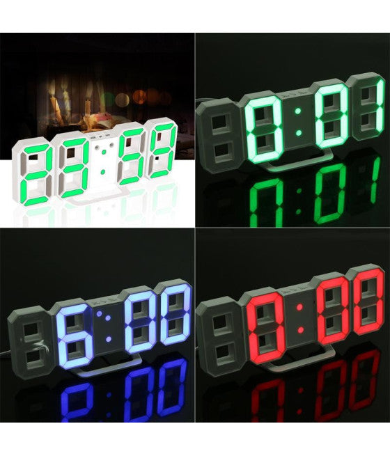 3D LED DISPLAY DIGITAL WANDUHR HOME BÜRO EINRICHTUNG