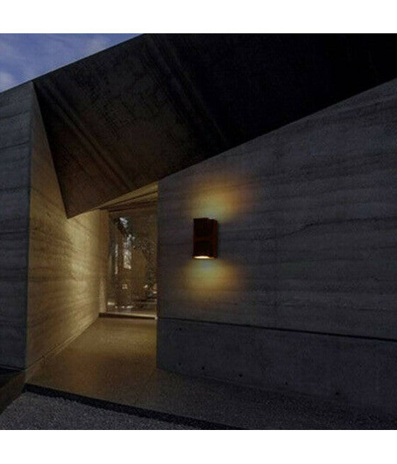 APPLIQUE DOPPLE LED 10W NERO BIANCO LAMPADA PARETTO ESTERN