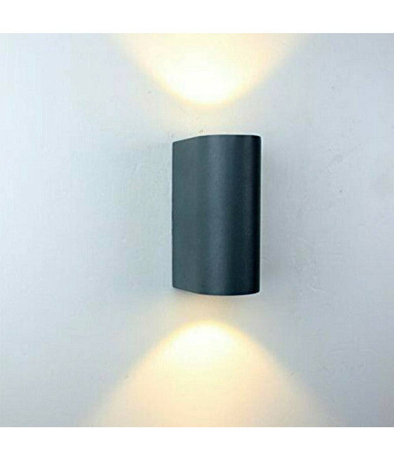 APPLIQUE DOPPLE LED 10W NERO BIANCO LAMPADA PARETTO ESTERN