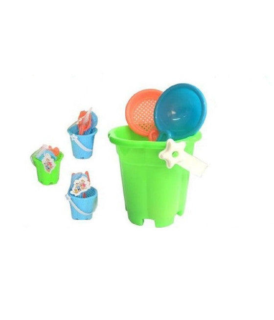 14 CM EIMER MIT ZUBEHÖR FÜR SOMMERLICHE STRANDSPIELE FÜR KINDER 072402