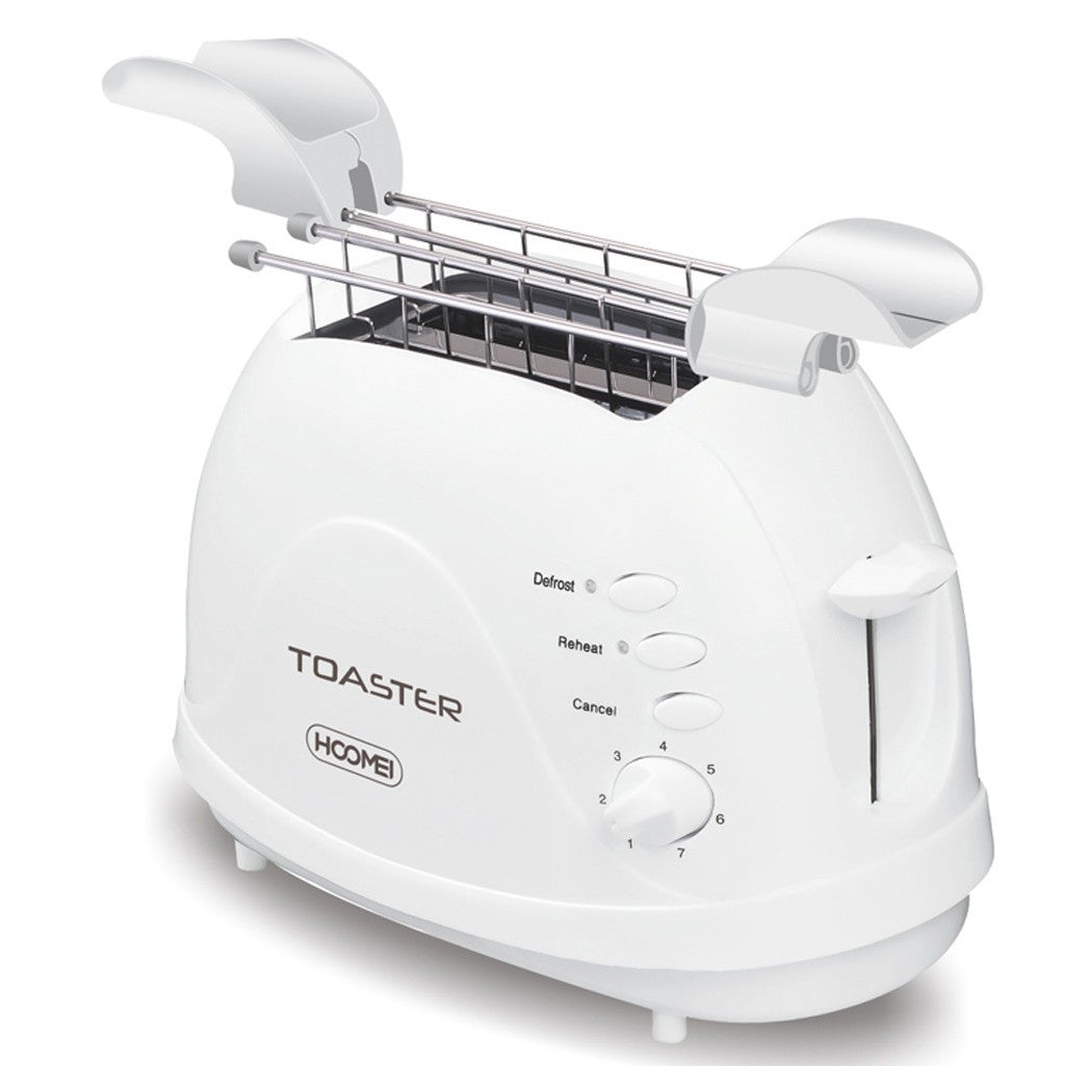 700W HOOMEI HM-5928T ELEKTRISCHER GRILLTOASTER MIT ZANGE FÜR 2 TOASTS