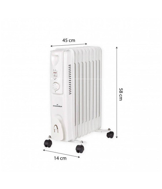 9-ELEMENT-ELEKTRO-ÖLRADIATOR MIT ROLLEN 2000W HERD MIT NIEDRIGEM VERBRAUCH