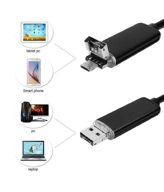 6LED Endoskopische Kamera 3MT wasserdichte USB-Schlauch ISPEZ