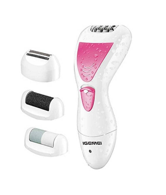 4-IN-1 WASSERDICHTER, WIEDERAUFLADBARER EPILIERER-KÖRPERENTHAARUNGSSET GM-7006