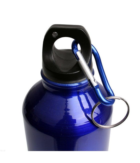 ALUMINIUM WASSERFLASCHE MIT HERMETISCHEM VERSCHLUSS KARABINER 500ML FARBIG XC-2504