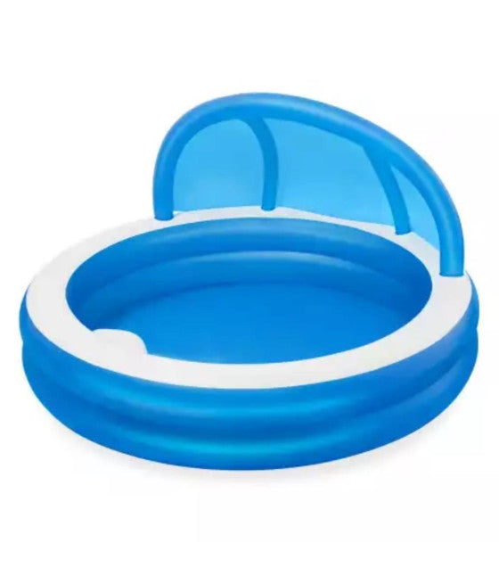 241X241X140 CM AUFBLASBARER RUNDER POOL MIT ÜBERDACHUNG SITZ 54337