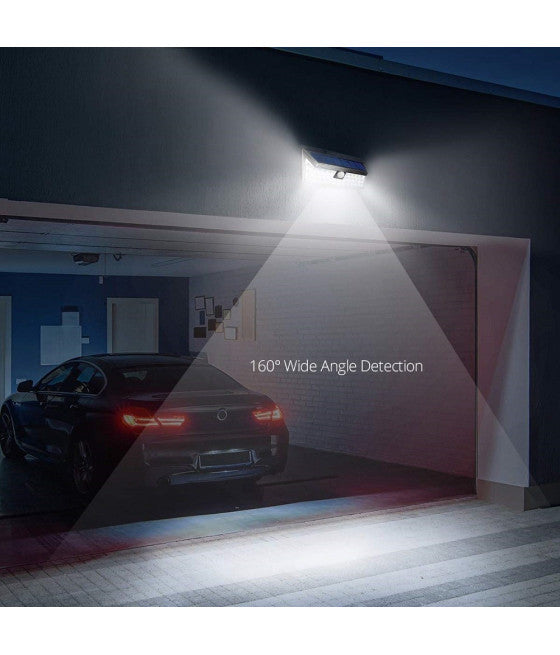 190 LED-SCHEINWERFER MIT SOLARPANEL UND BEWEGUNGSSENSOR 30W DÄMMERUNGSSCHEINWERFER