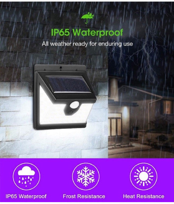 40-LED-LEUCHTTURM MIT SOLARPANEL-BEWEGUNGSSENSOR TWILIGHT SPOTLIGHT