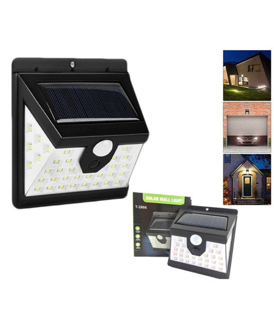 40-LED-LEUCHTTURM MIT SOLARPANEL-BEWEGUNGSSENSOR TWILIGHT SPOTLIGHT