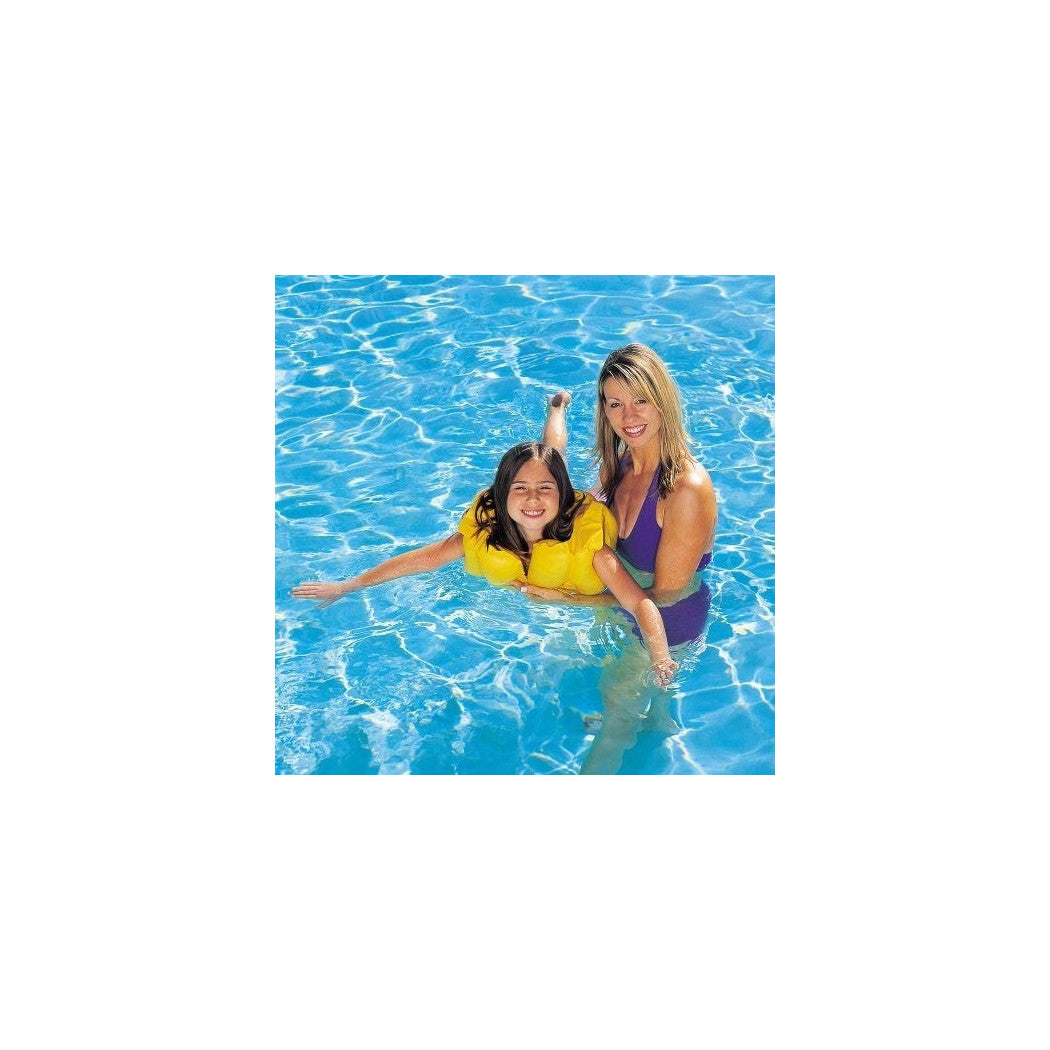 AUFBLASBARE SCHWIMMWESTE SCHWIMMEN KINDER GELB