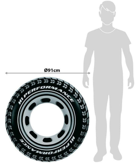 AUFBLASBARE RETTUNGSBOJE IN FORM EINES RADS FÜR DAS MEER SCHWIMMBAD 91 CM 59252