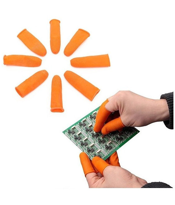 12 GUMMI-FINGERHANDSCHUHE MIT RUTSCHFESTEN PARTIKELN FÜR DIE ELEKTRONISCHE GARTENARBEIT